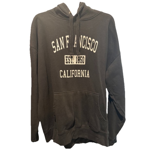 Republic Blues Other - Black Hooded Sweatshirt. Unisex XL. San Francisco. Est 1850.